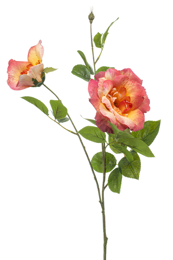 Artificial wald roses - 1 stem - Peach