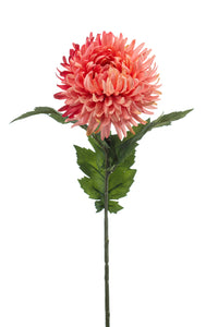 Chrysantheme künstlich - 1 Stiel - Coral